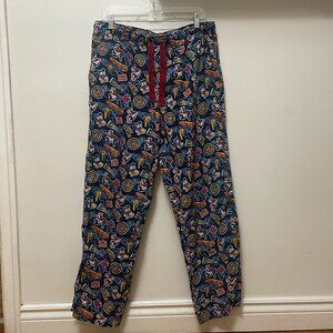 Vintage Disney Parks Authentic Mickey Mouse State Pajama Pants Cotton - Medium